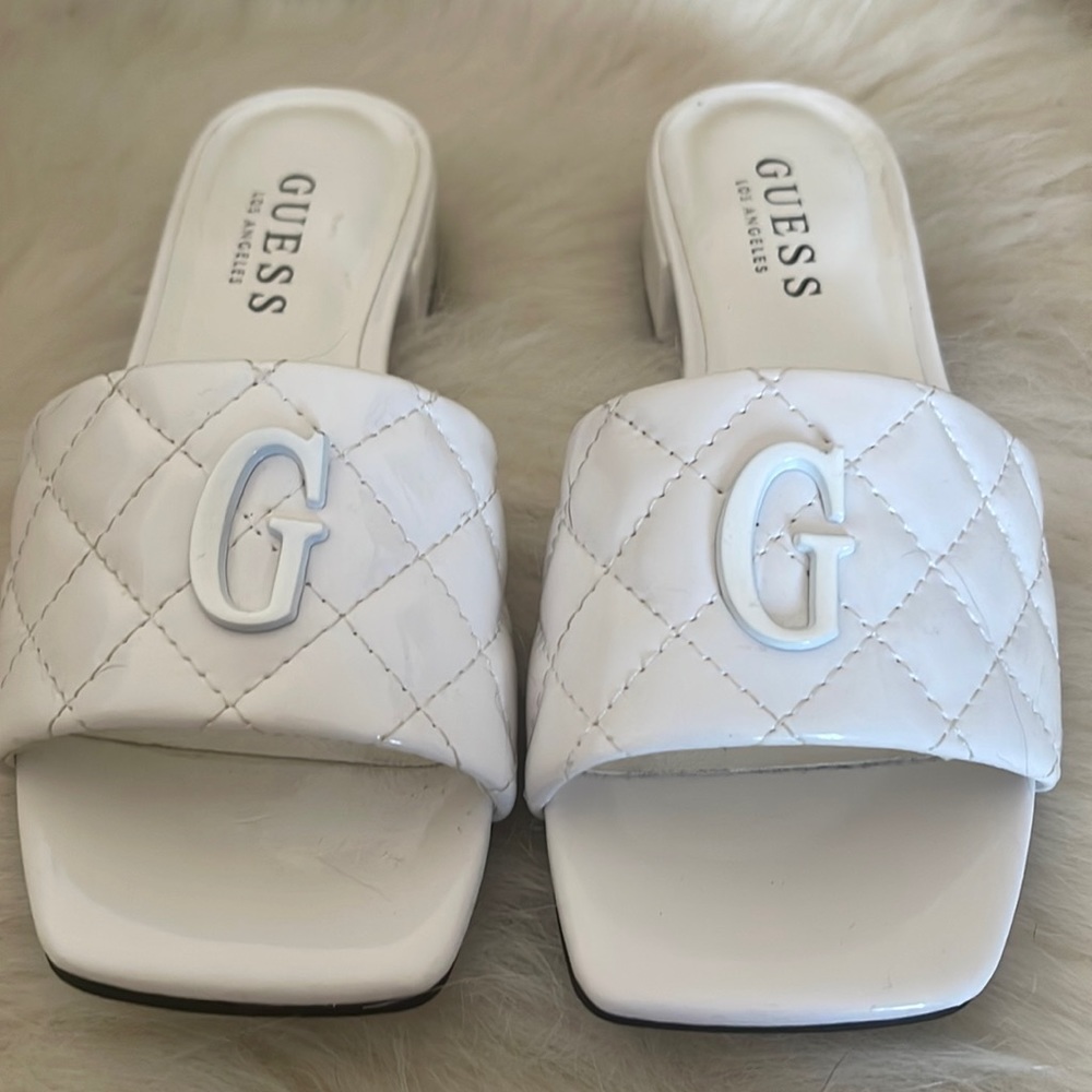 Guess White Tiya GF Sandals 5.5